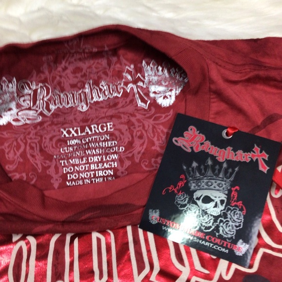 RANGHART  2XL Graphic Sinner Saint Skull All Over Print Crown Graffiti NWT. - Picture 5 of 7